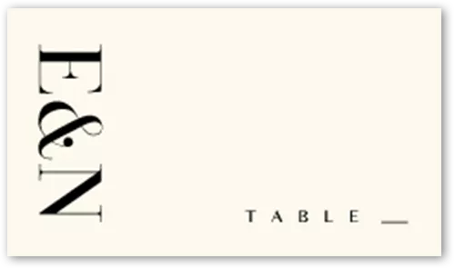 Arched Rehearsal Wedding Place Card